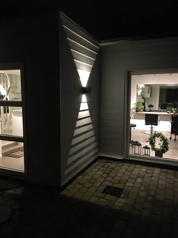 Quadra Adjust Led 2x3W IP55 up/down væglampe Grafit Sort